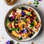 salad with peaches