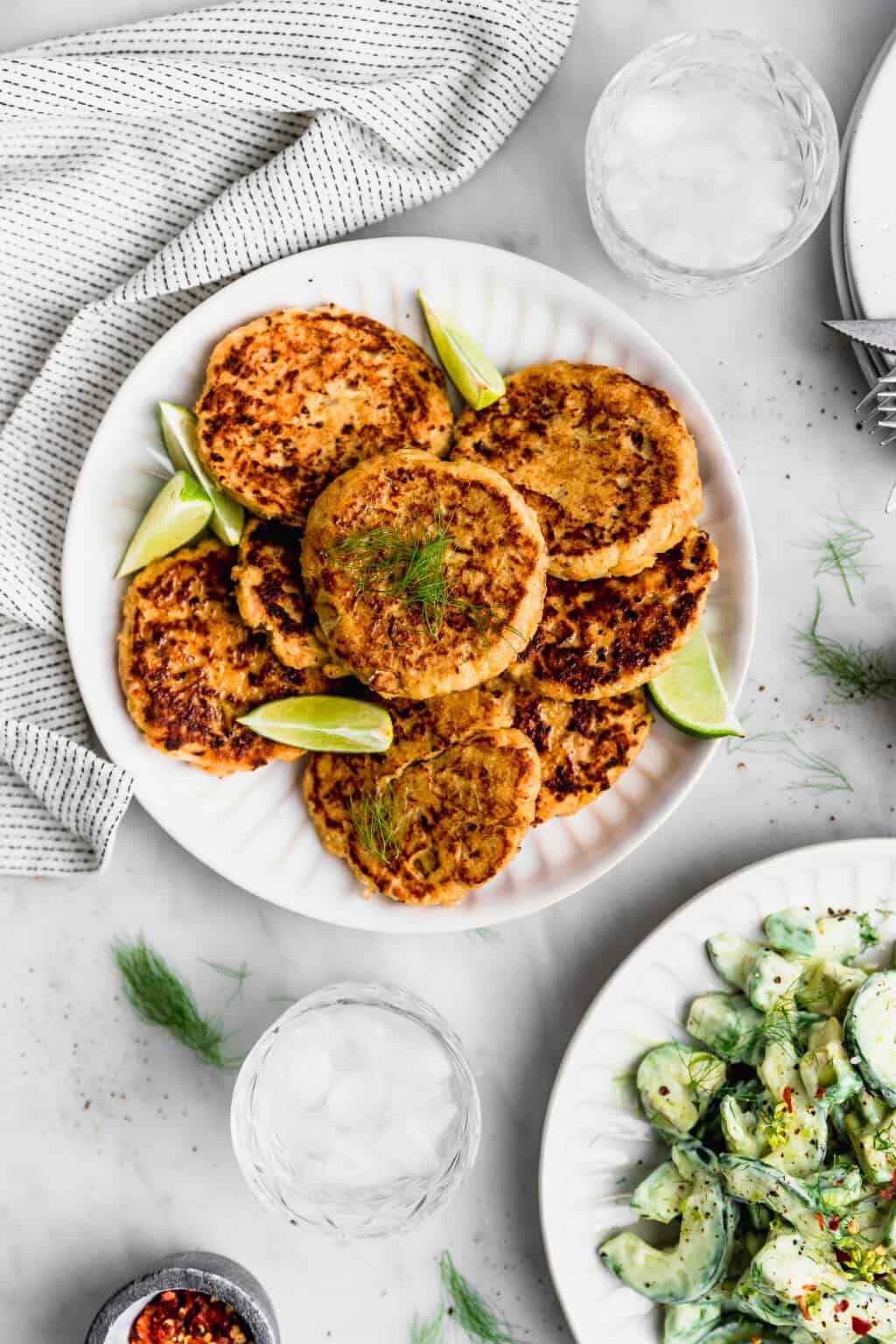 Tuna Patties with Cucumber Yoghurt Salad Cravings Journal