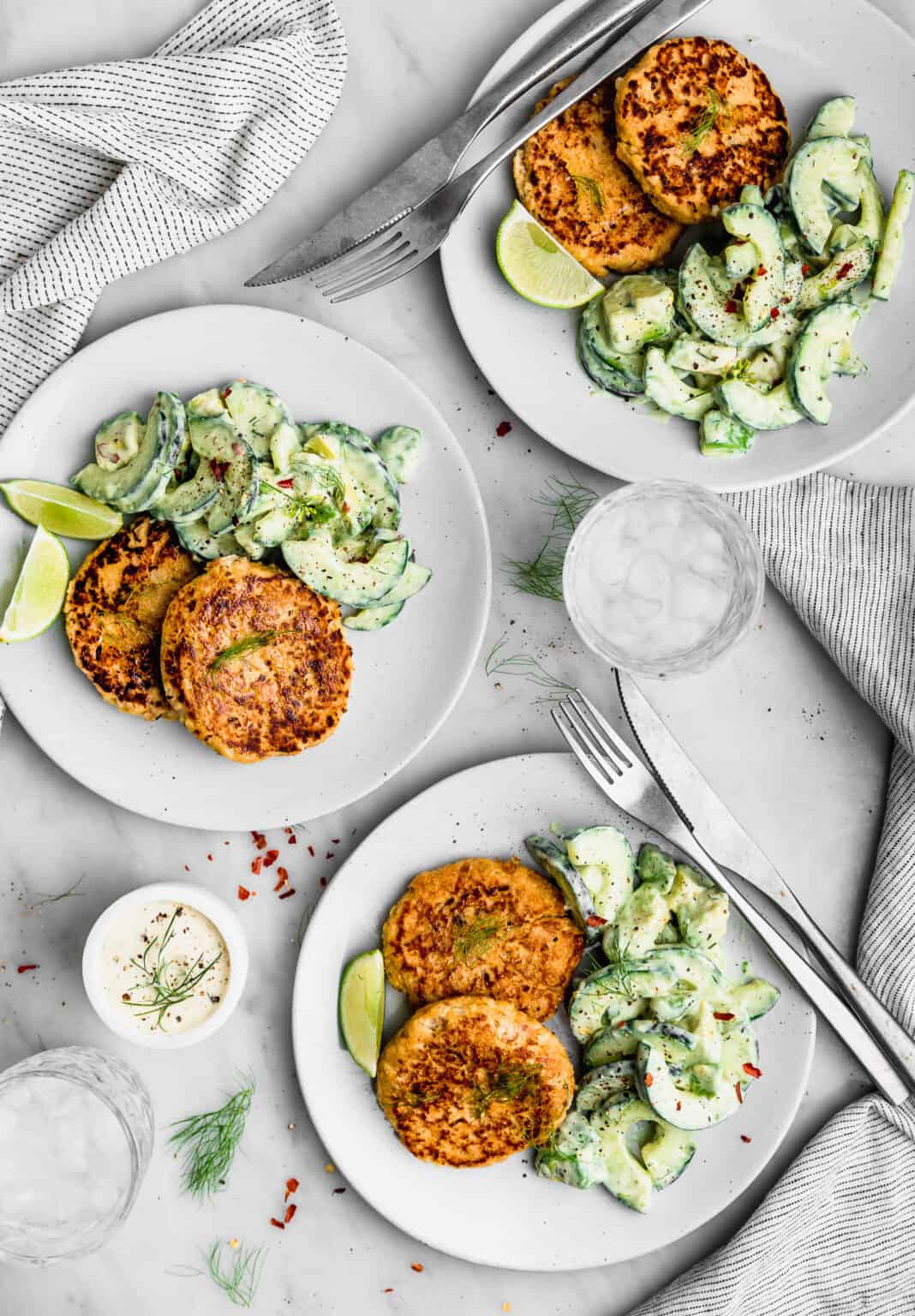 Tuna Patties with Cucumber Yoghurt Salad Cravings Journal