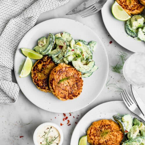 Tuna Patties with Cucumber Yoghurt Salad Cravings Journal