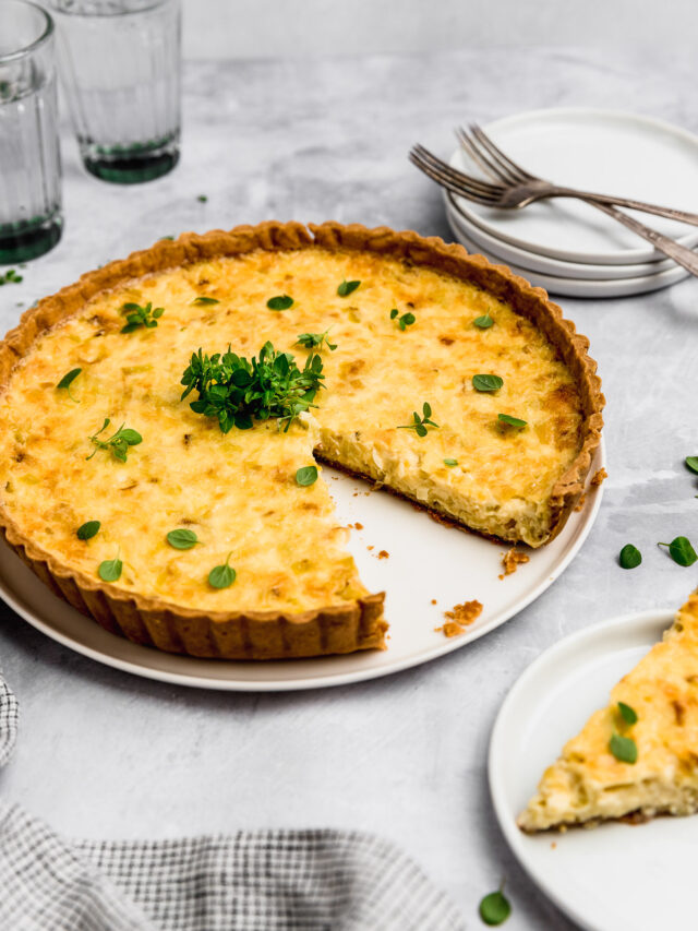 Leek Quiche with Cheese