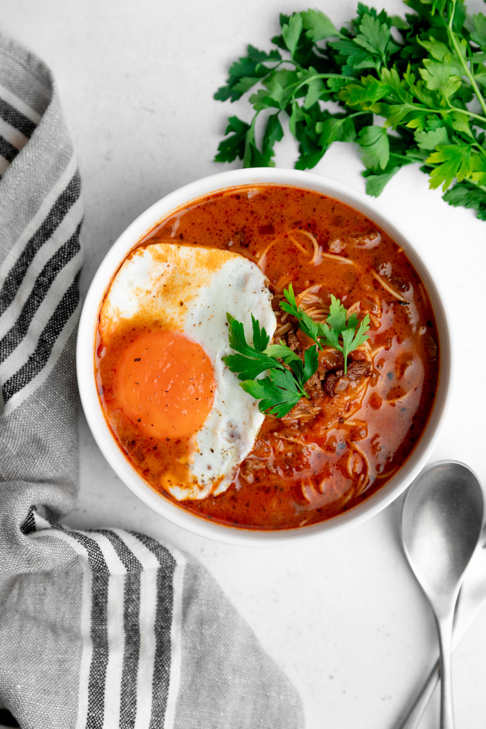 Traditional Peruvian Sopa Criolla (Creole Beef Soup)